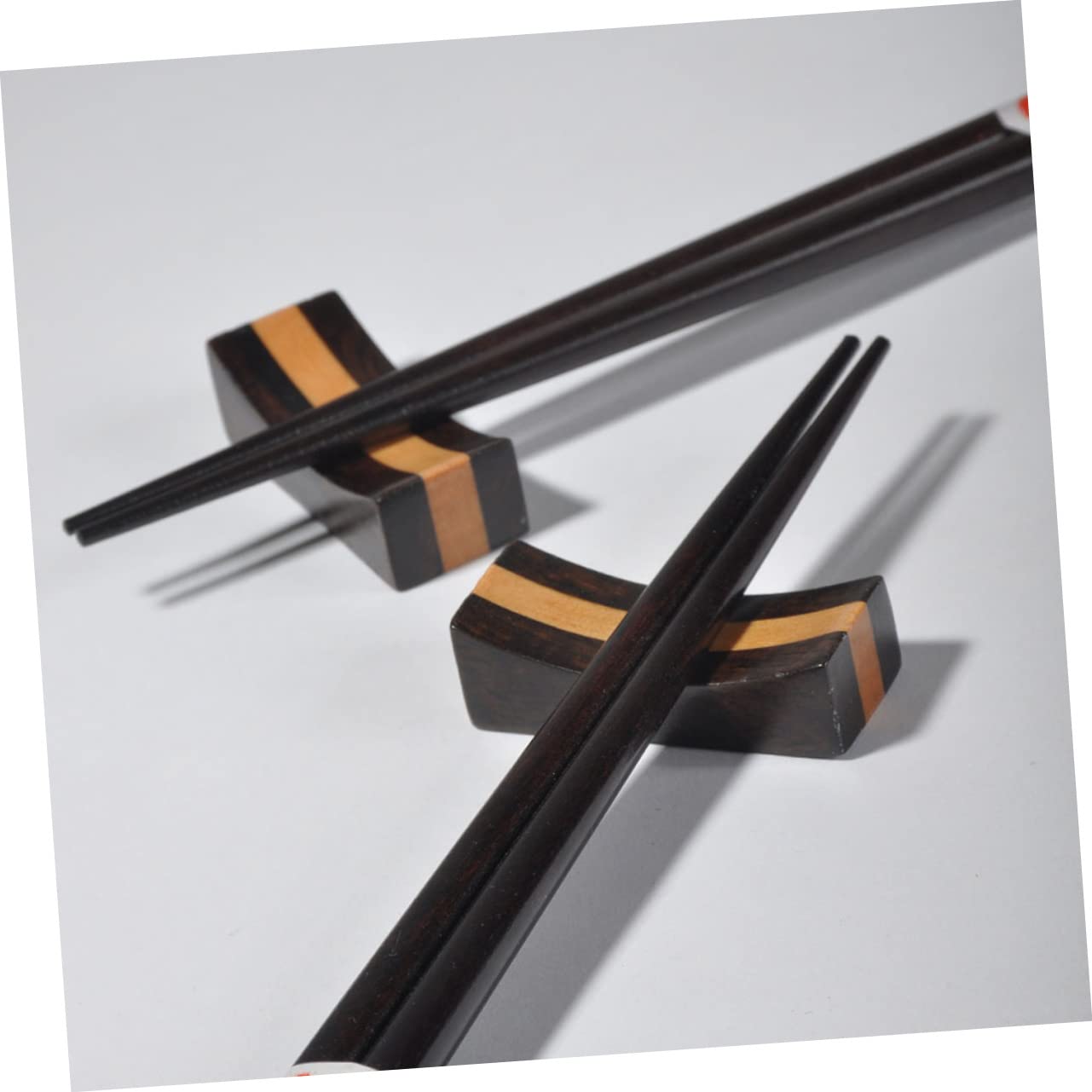 Garneck 4pcs Chopstick Rest Kitchen Cutlery Chopsticks Rest Kitchen Utensil Rest Chopstick Racks Spoon Fork Chopsticks Stands Japanese Chopsticks Dining Table Cutlery Rest Wooden
