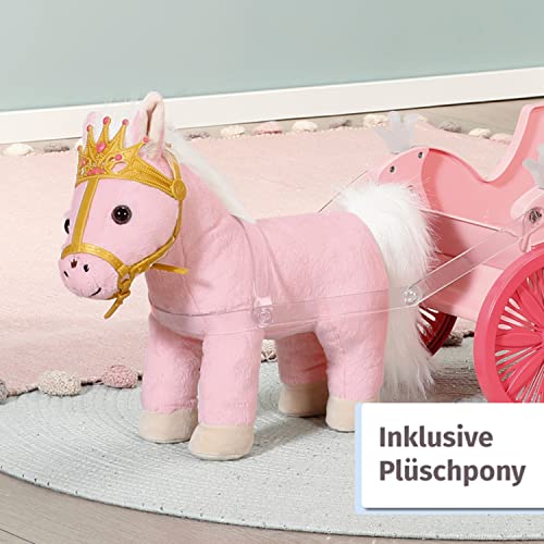 Baby Annabell Little Sweet Kutsche und Pony, 2-in-1 Puppenwagen und Kutsche mit Plüschpony, Lichteffekten und abnehmbarem Schiebegriff… – Ansicht 6
