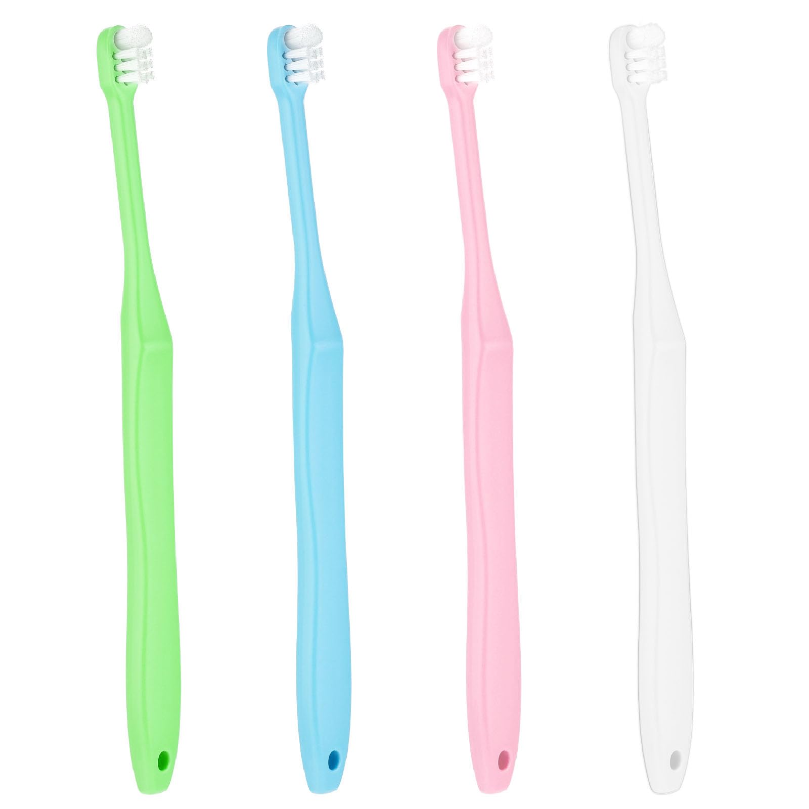 End Tuft Toothbrush 4PCS Nylon Soft Bristle Small Tooth Brush for Hard-to-Reach Areas Dental Detail Cleaning for Adults