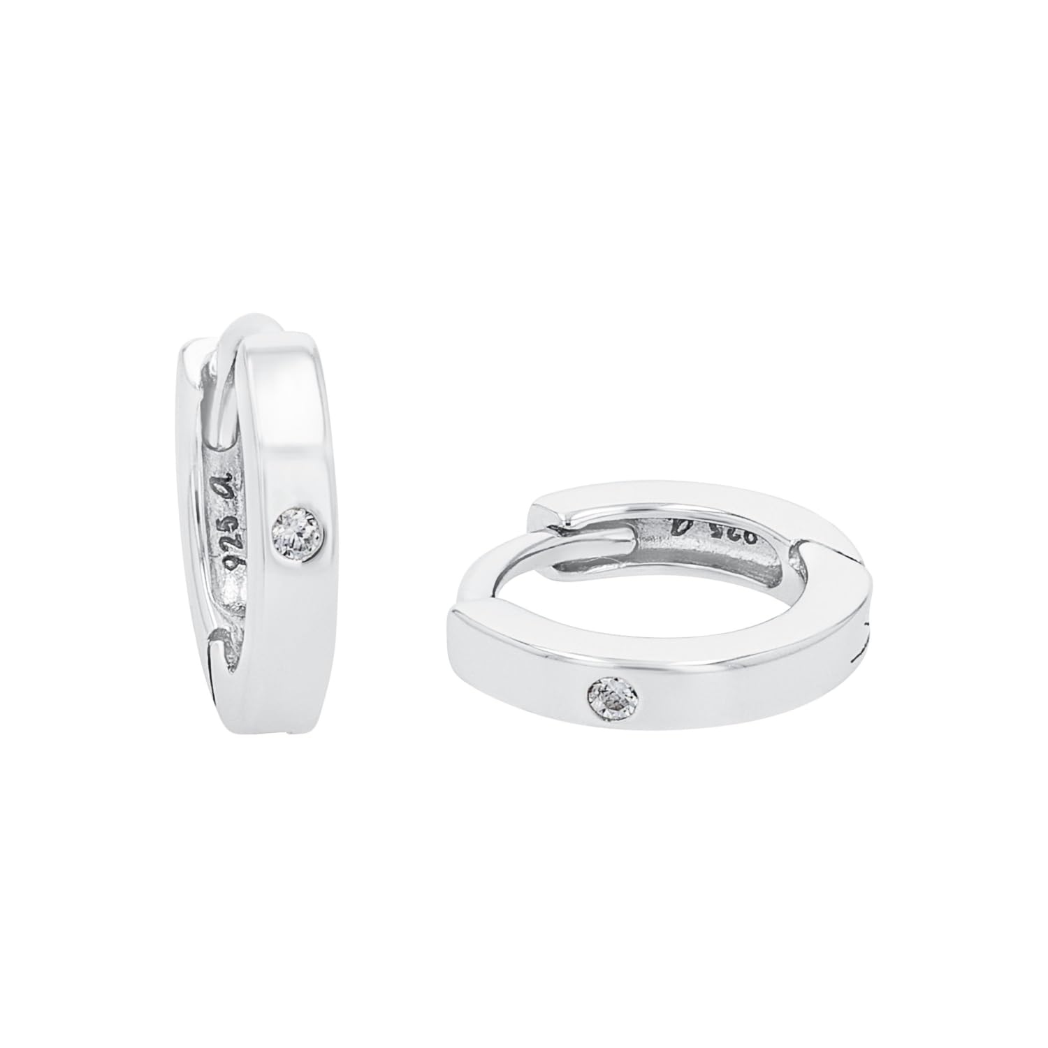 Amor Creolen 925 Sterling Silber Damen Ohrschmuck, mit Zirkonia synth., Kommt in Schmuck Geschenk Box