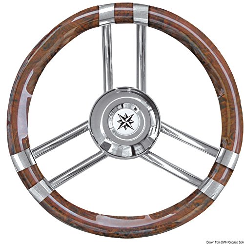 OSCULATI Volante C Inox/radica 350 mm