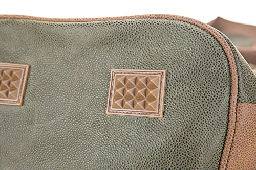 Trolley da viaggio in finta pelle scamosciata