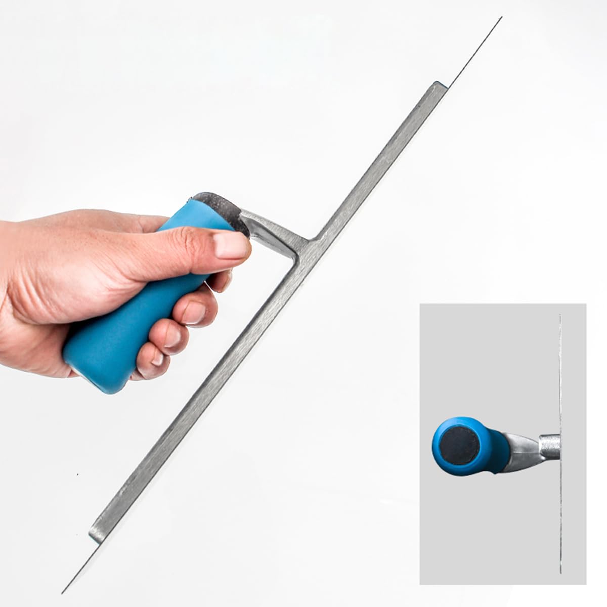 Paleta profesional, 280 x 110 x 0,7 mm, mango ergonómico azul, hoja de acero