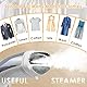 SHYOSUCCE Dampfglätter 1500W, 16-24g/min Tragbarer Steamer, Kompakt Dampfbürste, Faltenentferner mit 250ml Wassertank,1.7m kabel für Zuhause, Büro, Reisen (Weiß+Grau)