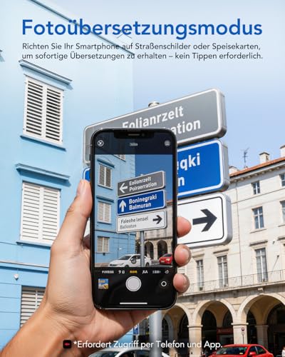 Relxhome MS108 Übersetzer Kopfhörer, Zwei Paar Kopfhörer, Übersetzungskopfhörer 135 Sprachen mit App, 6 Übersetzungsmodi, Bluetooth 6.0, Geeignet für Lernen, Business