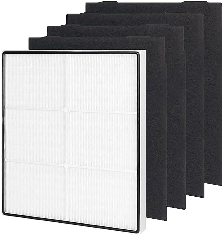 Goodsby Replacement 1x HEPA Filter + 4x Pre Motor Carbon Filters for Whirlpool Whispure AP300 AP350 AP450 AP510 AP51030KB AP45030K WP500 WP1000 Air Purifiers 1183054 1183054K 8171434K