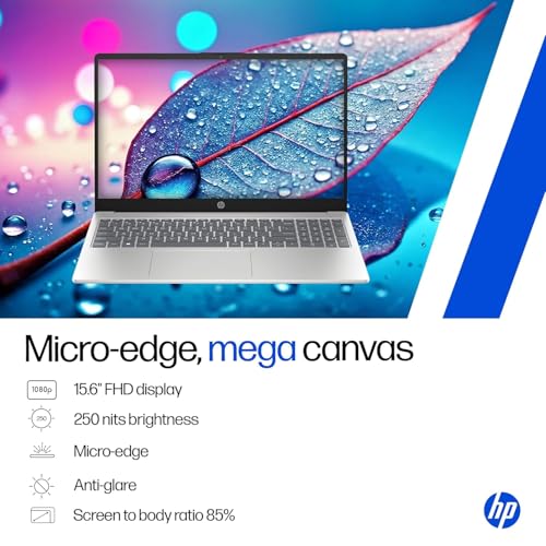 Image of HP 15, AMD Ryzen 5 7520U (8GB LPDDR5, 512GB SSD) FHD, Anti-Glare, Micro-Edge, 15.6'' /39.6cm, Win11, M365 Basic(1yr), Offic24, Silver,1.59kg, fc0805AU, FHD Camera w /Privacy Shutter, Backlit Laptop