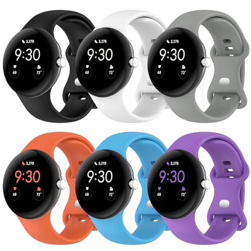 Image of Band Compatible with Google Pixel Watch Soft Silicone Sport Watch Bands Replacement Watch Strap Bracelet for Google Pixel Watch Smartwatch Accessories