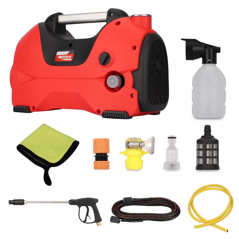 Image of STARQ W3A | 220 Bar 2100W | Heavy Duty High Pressure Washer for Car, Bike, Home | Pressure Adjustable with 1Ltr Professional Snow Foam Lance | Red