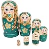 EXCEART 7 Stks Stapelen Matryoshkapoppen Meisje Patroon Houten Nestelen Poppen Russische Baboesjka Wens Pop Desktop…