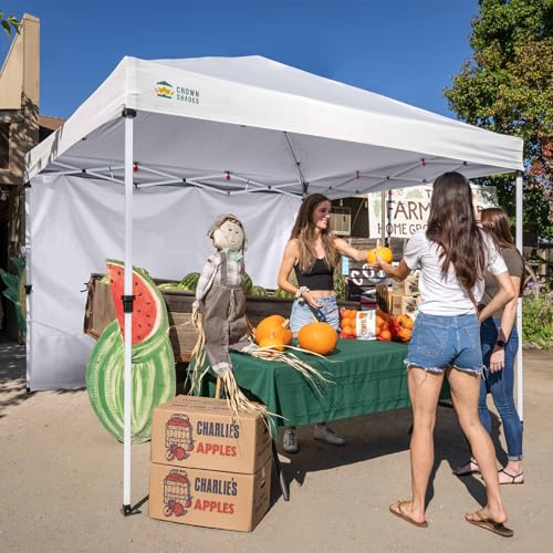 CROWN SHADES Sidewall Only for 8x8 Pop up Canopy Tent (1pc, White) by CROWN SHADES - Used condition - Image 8