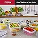 fullstar 50-Piece Plastic Food Storage Containers with Lids (24 Containers & 24 Lids) - Leakproof, BPA-Free, Meal Prep Containers, Reusable Lunch Storage Set for Kitchen Organization (Pack of 50)