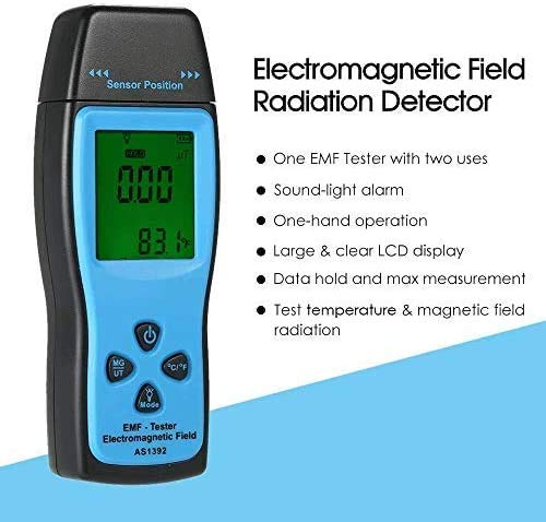 Medidor EMF digital portátil con pantalla LCD miniatura 5