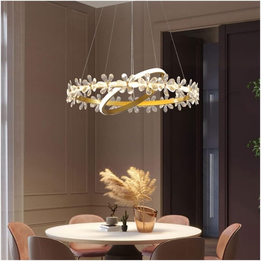 Lustre moderne à LED réglable pour ajuster l'éclairage de votre table dorée - 3