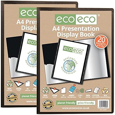 eco-eco A4 Recycled Presentation Display Book Cover