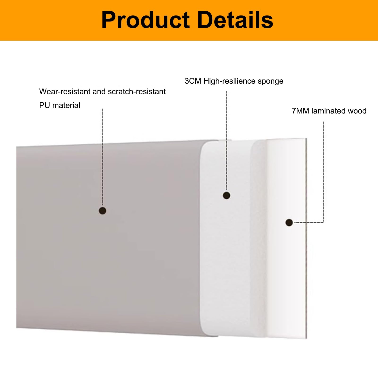 Revestimiento de Pared, Paneles de Revestimiento de Pared anticolisión, protección de Pared tapizada en PU Impermeable para niños, Revestimiento de Pared Decorativo marrón (120x80cm) - Decor