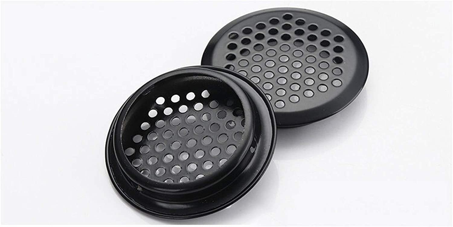 Dhetye Convex Dia.42mm Ventilation Grille Air Vents Grille,Ventilation Opening Grille, 4Pcs/Lot Black Cabinet Vent(Convex Dia.42mm)