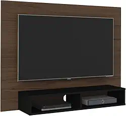 Painel para TV até 42 Polegadas com Nicho Flash Artely Amêndoa/Preto