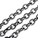 U7 Black 12mm Chain Stainless Steel Solid Heavy Circle Chain Necklaces Rolo Cable Chains 18 Inch Choker for Men