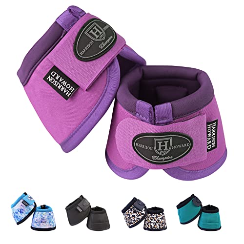 Image of Harrison Howard Horse Bell Boots Overreach Bell Boots No-Turn Bell Boots for Horse-Durable Protective Hoof Boot