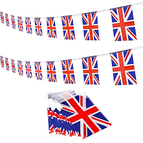 10M/33Ft Union Jack Flag Coronation Bunting Banners Decorations - Foto 10