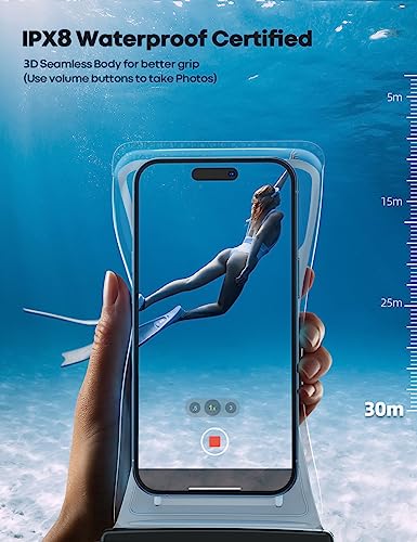 Image of Lamicall Waterproof Phone Pouch Floating - Soft Click, IPX8 Water Proof Cell Phone Protector for iPhone, for 4-7 inch, 2 Pack