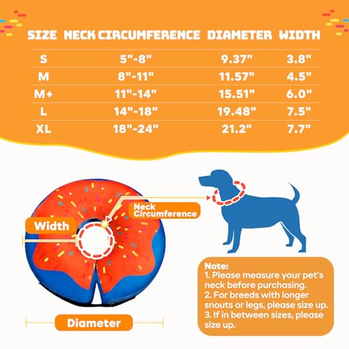 Image of Gimars XL Inflatable Dog Cone Alternative After Surgery, Soft Dog Neck Donut Recovery Cone, E Collar and Elizabethan Collar Alternative for Medium and Large Dogs, X-Large-Neck:18 inch-24 inch