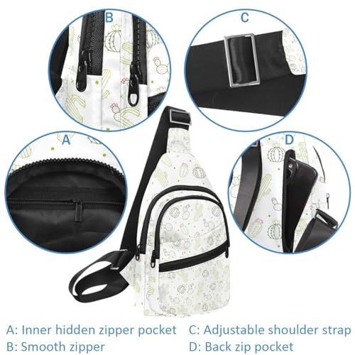 Mochila cruzada con estampado de animales y correa ajustable para el pecho 4