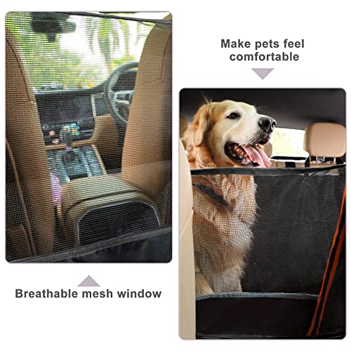 CALIYO Hundedecke Auto Rückbank, Autoschondecke Hund Rücksitz mit Seitenschutz und Sichtfenster, Wasserdicht & Kratzfest - Universal hundematte Auto (Schwarz)