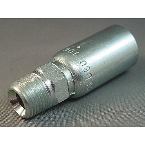 EATON Weatherhead Coll-O-Crimp 06U-108 Male Pipe Rigid Fitting, Low Carbon Steel, 3/8