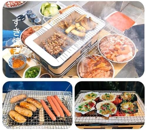 Przenośny grill na węgiel drzewny do grilla na zewnątrz, japoński grill gliniany do koreańskiego grilla, kompaktowy bezdymny grill kempingowy