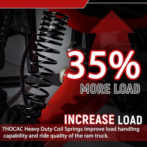 Image of 1 inch-3.5 inch Lift Rear Coil Springs for Ram 1500 2009-2018 2WD 4WD with Extra 35% Load Capacity, Heavy duty lift springs (2pcs Black)