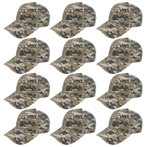 Image of ZH Plain Adjustable Baseball Cap - Lot of 12 Unisex Blank Design Caps
