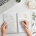 Daily Planner Undated, Asten To Do List Notebook Hourly Schedules Spiral Appointment Planner for Men and Women,PVC Hardcover,Elastic Closure, Inner Pocket 8.3