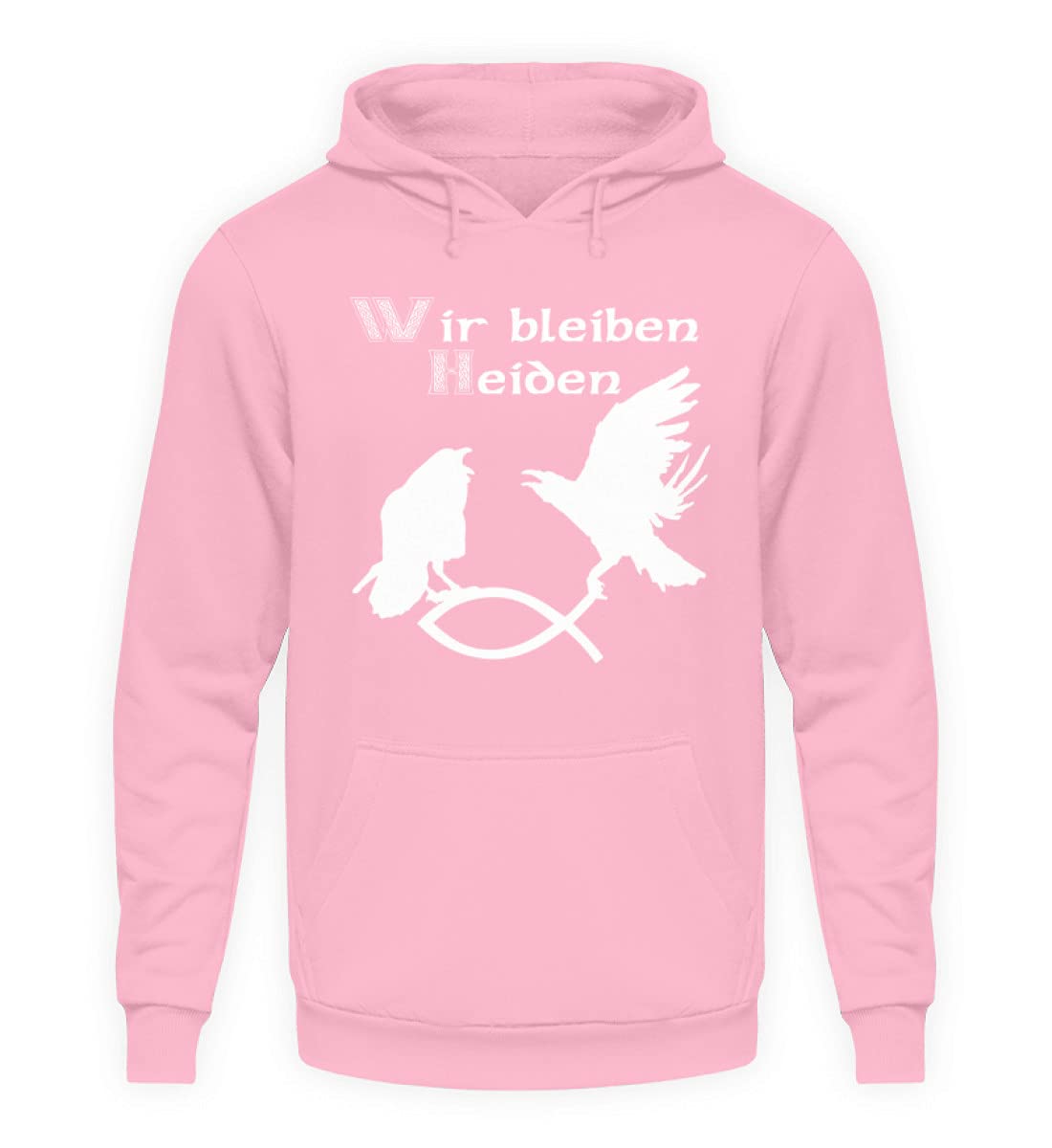 Sweat à capuche rose Hugin & Munin unisexe taille L - 3