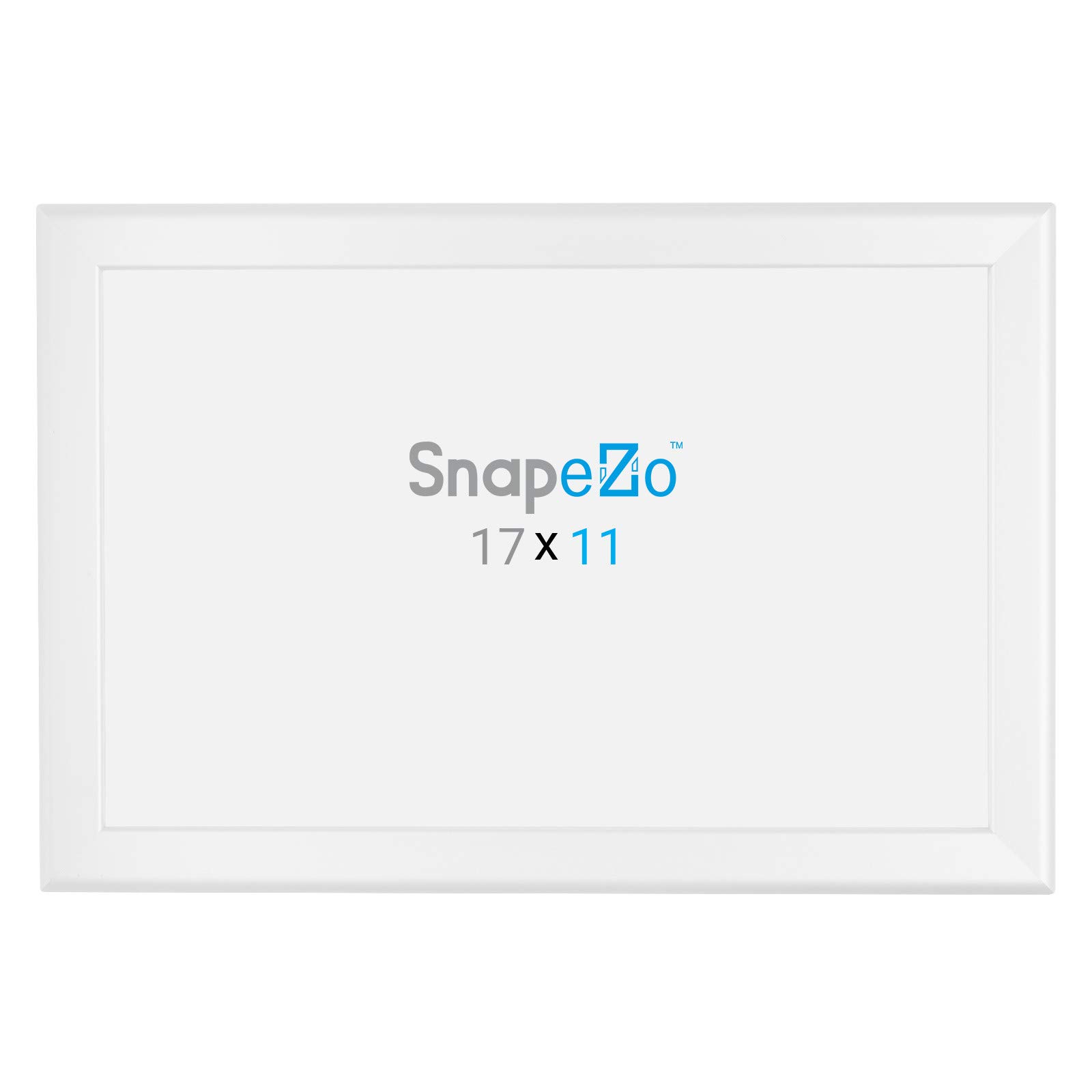 SnapeZo Ramka na zdjęcia 11 x 40 cm, biała, profil aluminiowy 3,5 cm, przednia ramka zatrzaskowa, montaż ścienny, seria profesjonalna