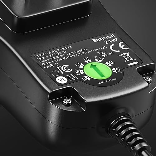 Basicvolt BV-U24-01 Universal Ac/Dc Adapter Multi-Voltage Regulated Switching Power Supply thumb #6