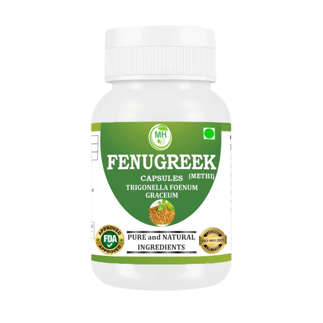 Fenugreek Capsules 500 mg – 60 Veg Capsules | Methi Extract | Herbal Supplement | Plant-Based | Vegan & Gluten-Free (PACK OF 1) — Amazon image 4