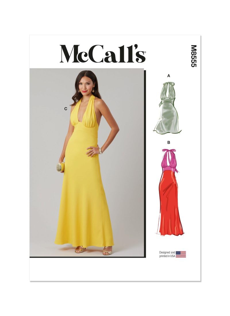 Amazon.com: McCall's M8555AA Misses' Close-Fitting Lined Special Occasion  Dresses Sewing Pattern Packet, Design Code M8555, Sizes 10-12-14-16-18 :  Arts, Crafts & Sewing