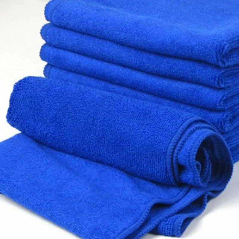 Asciugamani in microfibra per lavaggio auto, panno morbido per asciugatura, orlatura asciugamano per lavaggio acqua, aspirazione, spolverino, strumenti per la pulizia dell'auto, 30 x 30 cm,