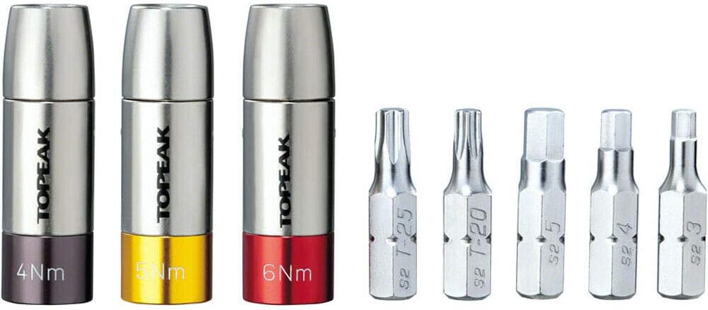 Topeak Nano TorqBox DX – Professional Mini Torque Tool Set for Cyclists | Includes 4/5/6 Nm TorqSockets, Hex & Torx Bits, Precision Limit Design, Carry Case (4.59 oz)