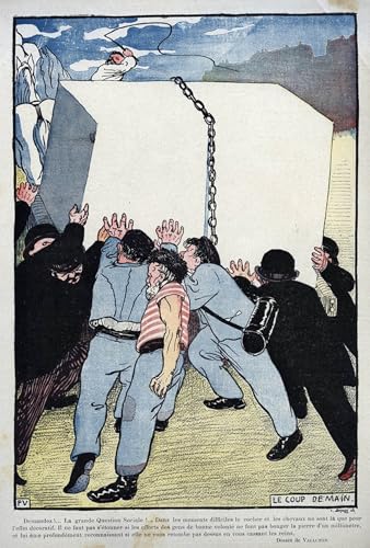 Affiche le coup de main de Félix Vallotton impression sur toile 60x90cm