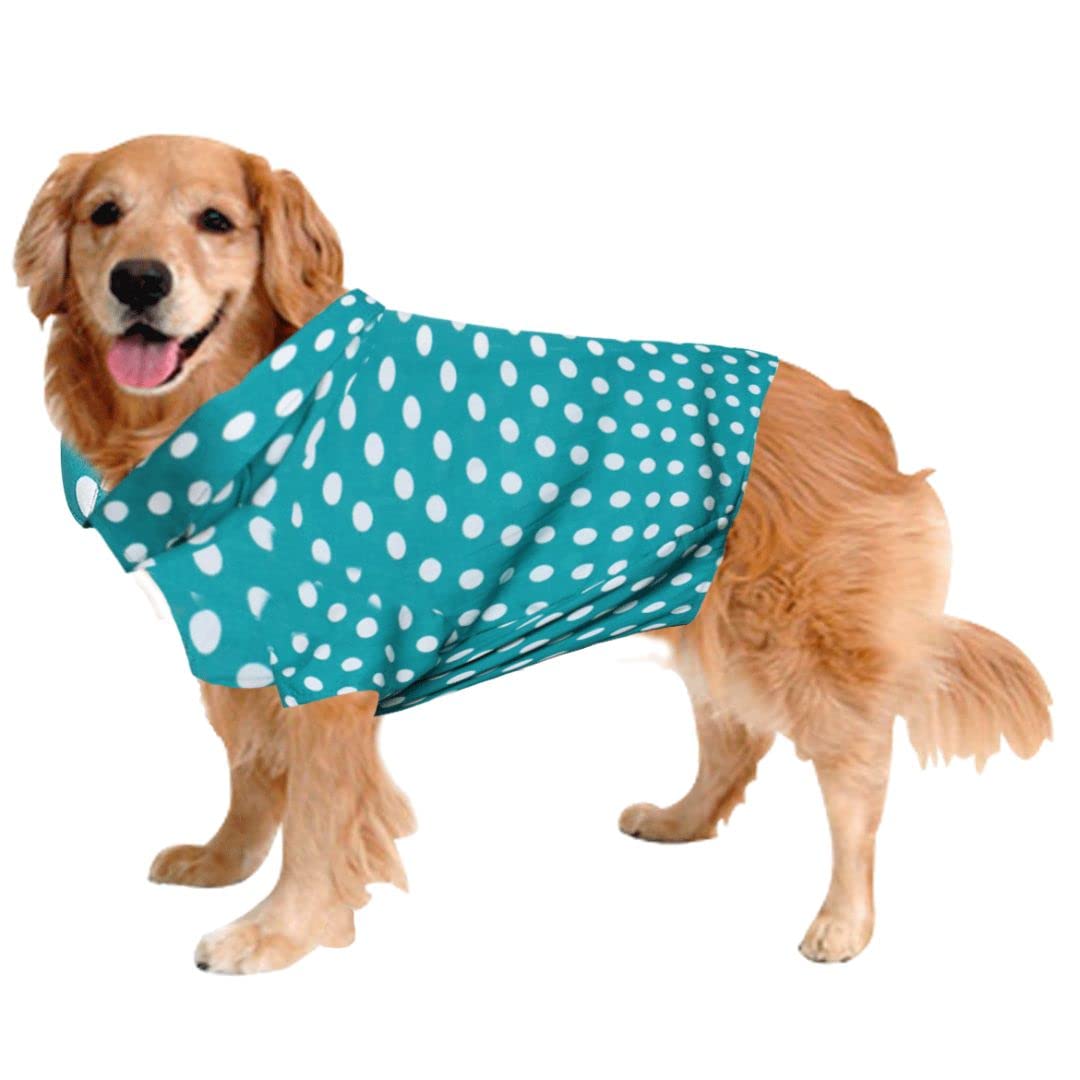 Sage Square Funky Soft Material Dog Shirt | Cool/Funky Print Pet | Soft Light Weight | Comfortable & Breathable Dog Clothing | Trendy Vest Outfit (XLarge - 26 inch) (Polka Sky Blue) (B0B63CJK14) Amazon Price History, Amazon Price Tracker
