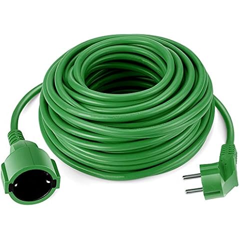 Cable alargador Schuko de 20 Metros, Color Verde Cover