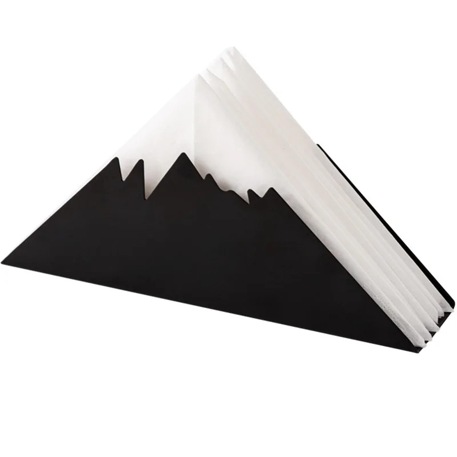 Estante de papel for el hogar, estante for pañuelos arte del hierro, caja con forma triangular for y coche, contenedor, servilletero for restaurante Hotel para Cocina(Black)