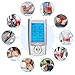 Easy@Home Rechargeable TENS Unit + EMS Muscle Stimulator, 2 Independent Channels, 20 Intensity Levels, 8 Massage Types+16 Modes, 510K Cleared FSA Eligible Handheld Electronic Pulse Massager, EHE029G-B