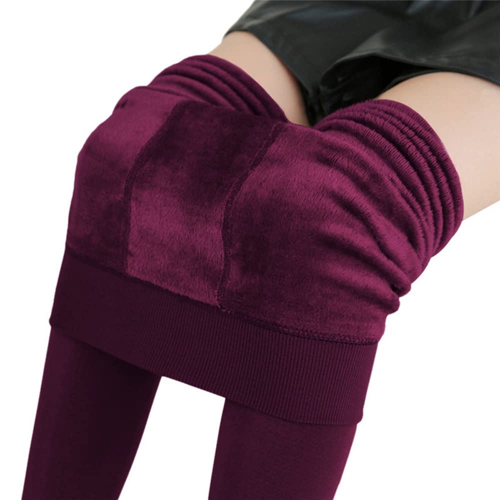RWRAPS Collant Invernali da Donna Collant Caldi Collant in Pelle Tinta Unita Collant Elasticizzati Collant Invernali da Donna (Colore: Argento, Taglia: L) (Codice Argento XL)