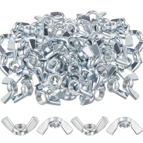 Moxweyeni 50 Pcs 3/8"-16 Wing Nuts Bulk Carbon Steel Butterfly Nuts