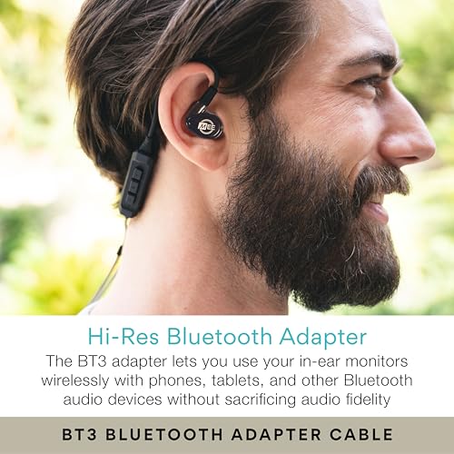 Image of MEE audio MX3 PRO Musicians' in-Ear Monitors Wired + Wireless Combo Pack: Includes MX3 PRO Triple-Driver Hybrid IEMs, 2 Cables, and Hi-Res Bluetooth Audio Adapter w /aptX, LDAC, & Headset (Black)