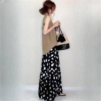 Amazon.co.jp: 2点セット ニットベスト+ドット柄スカート Amazon.co.jp: 2点セット ニットベスト+ドット柄スカート